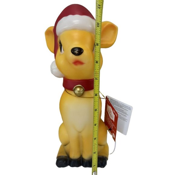 Holiday Time Indoor 11 Inch Christmas Reindeer Table Top Light Up Blow Mold NEW! - Picture 5 of 7